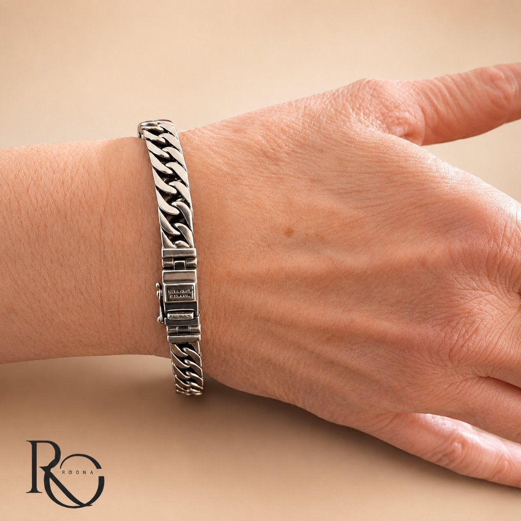 Buddha to Buddha zilveren armband 925 zilver 18,5 cm, Ophalen of Verzenden, Zo goed als nieuw, Zilver, Zilver