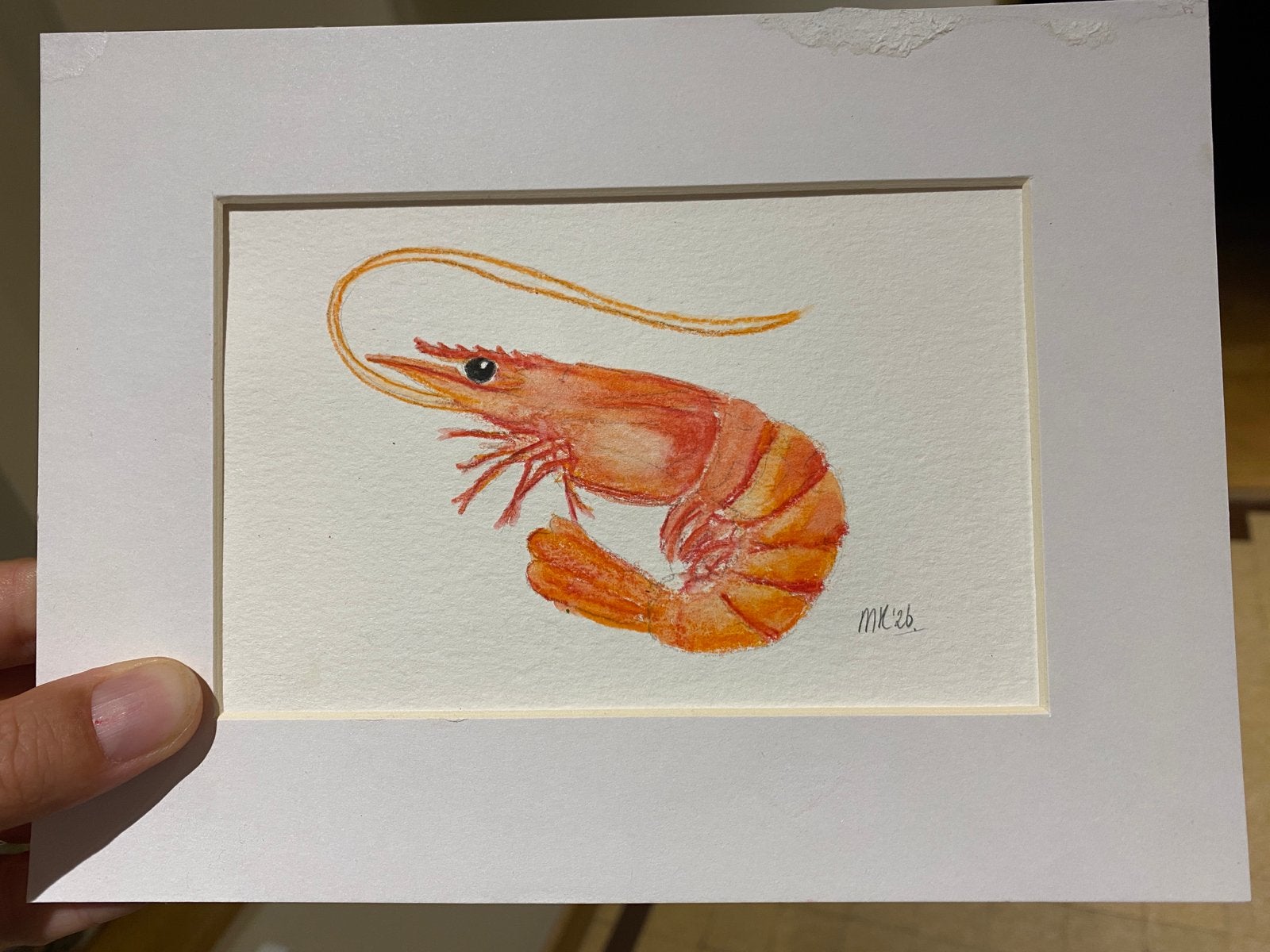 Origineel aquarel keuken klein schilderijtje in lijst, Ophalen of Verzenden