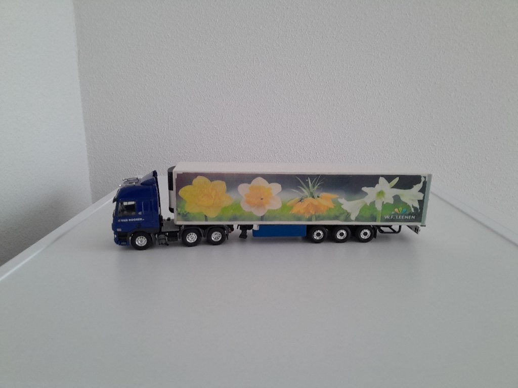 Daf CF van Dooren Transport  met W.F. Leenen koeltrailer ., Verzenden, Nieuw, Bus of Vrachtwagen, Tekno