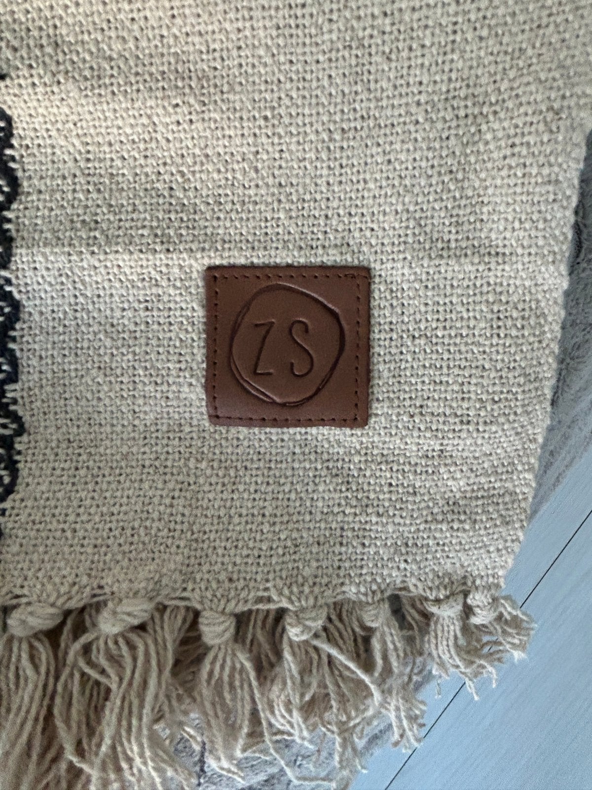 Nieuw ZUSSS Plaid / Picknickkleed 1.30 X 1.70 cm, Huis en Inrichting, 130 cm, Beige, Met franjes/kwastjes, Nieuw