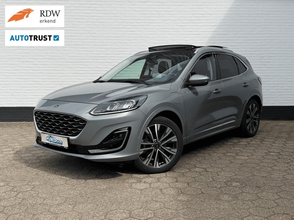 Ford Kuga 2.5 PHEV Vignale l PANO l ACC l LEDER l TREKHAAK!, Auto's, 14 kWh, Gebruikt, 4 cilinders, Bedrijf