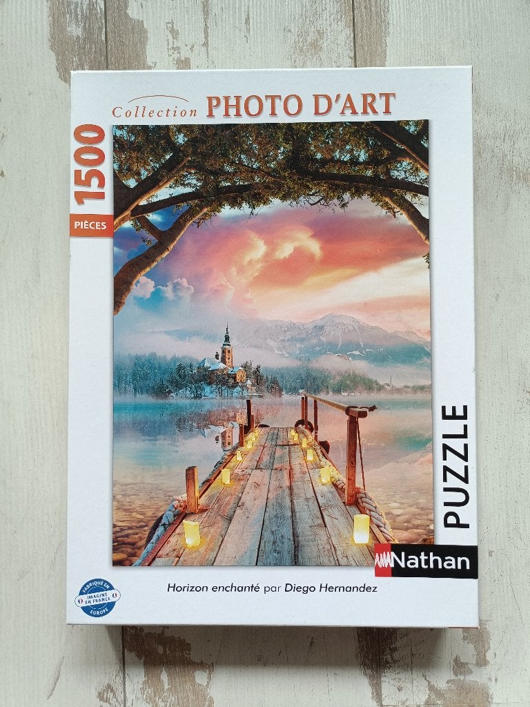 Mooie Puzzel van merk Nathan 1500 stukjes, Ophalen of Verzenden, 500 t/m 1500 stukjes, Zo goed als nieuw, Legpuzzel