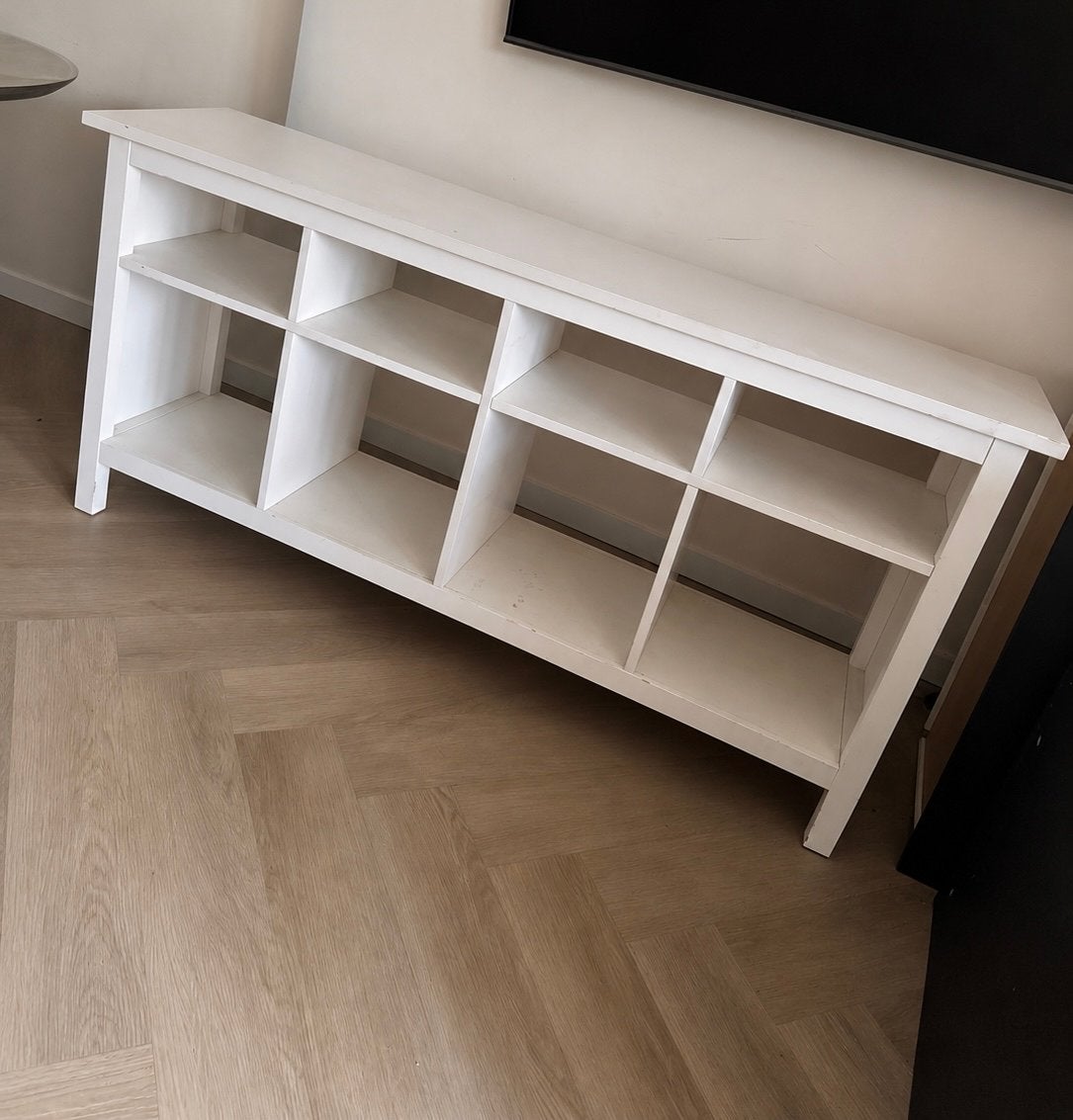 Witte opbergkast/ tv kast, Ophalen of Verzenden, Gebruikt