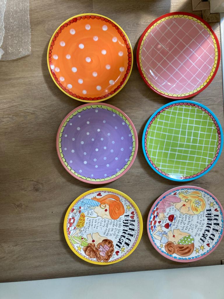 Blond Amsterdam Diner Borden - Set van 6, Huis en Inrichting, Keuken | Servies, Ophalen of Verzenden, Zo goed als nieuw, Aardewerk