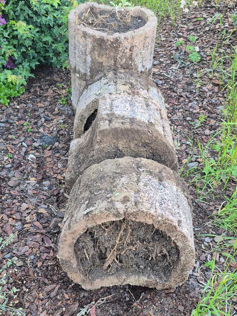 11 stenen ronde tuinbakken, Tuin en Terras, Ophalen, Steen, Gebruikt, Minder dan 30 cm