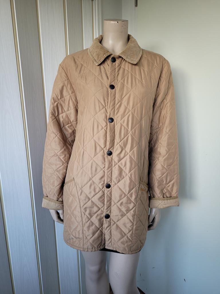 Barbour gewatteerde tussenjas beige M/L, Barbour, Beige, Maat 42/44 (L), Ophalen of Verzenden