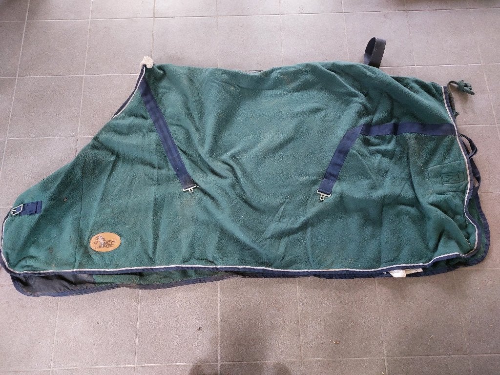 Fleecedeken maat 195 cm, Zweetdeken, Zo goed als nieuw, Groen, Harry's Horse