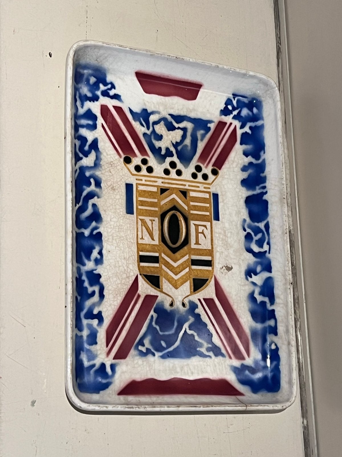 Vintage Calvé Delft Olie Fabrieken reclame schaaltje, Antiek en Kunst, Ophalen of Verzenden