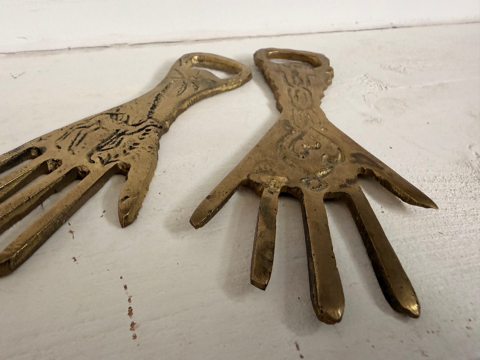 Vintage Messing flesopeners., Antiek en Kunst, Antiek | Woonaccessoires, Ophalen of Verzenden