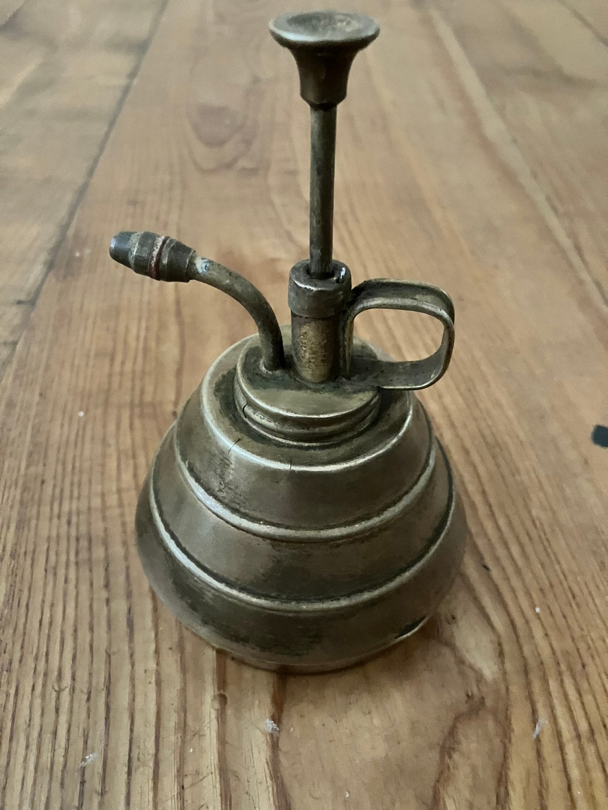 Oude messing handpomp / oliespuit, handpomp  vintage, antiek, Antiek en Kunst, Ophalen