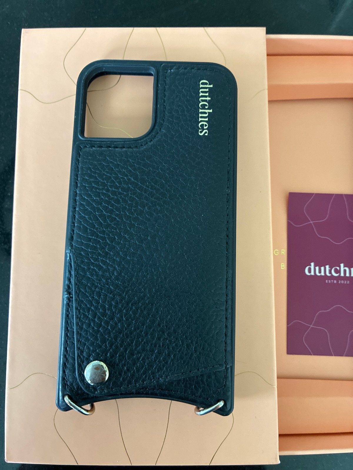 Dutchies iPhone 12 en 12 Pro hoesje met pasjeshouder, Pasjeshouder, Zwart, Dutchies, Hoesje of Tasje