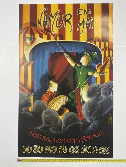 poster 'Namur en mai' ontworpen door Aurélien Tirtiaux 2002, Ophalen of Verzenden, Zo goed als nieuw, A1 t/m A3