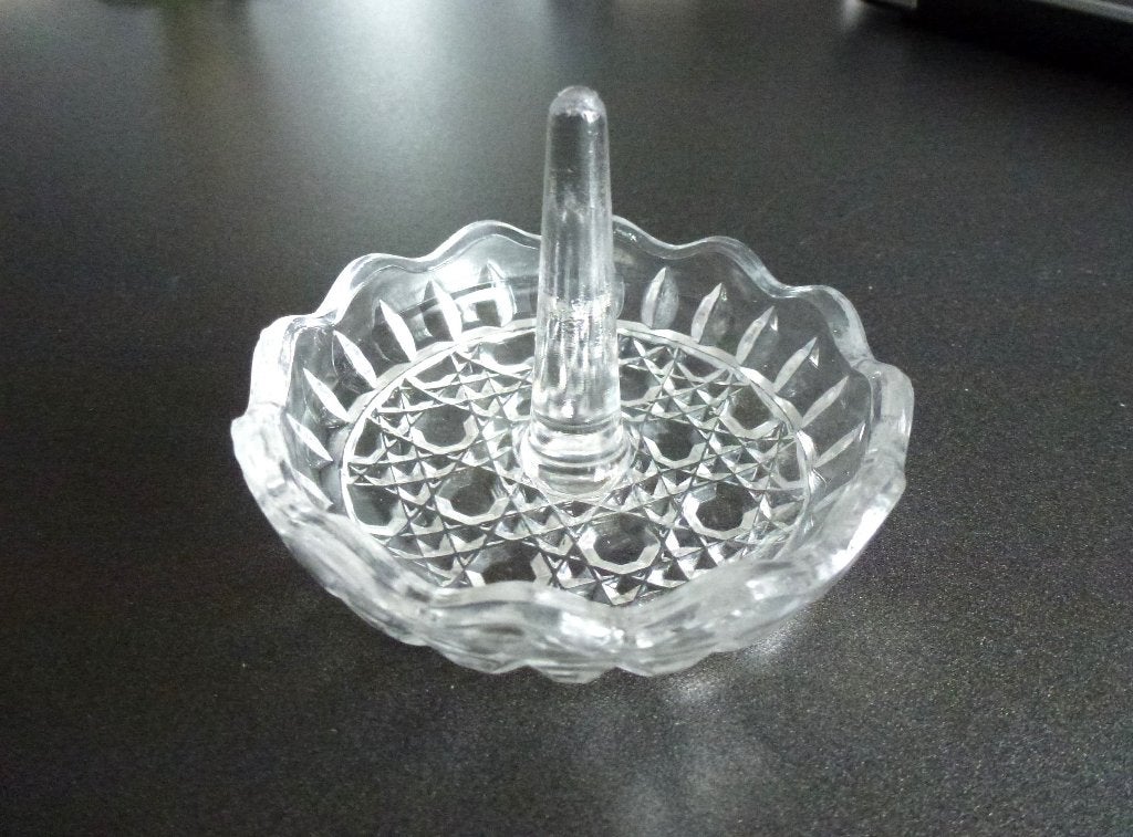Vintage kristallen ringhouder Anna Hutte bleikristal, Antiek en Kunst, Antiek | Glas en Kristal, Ophalen of Verzenden