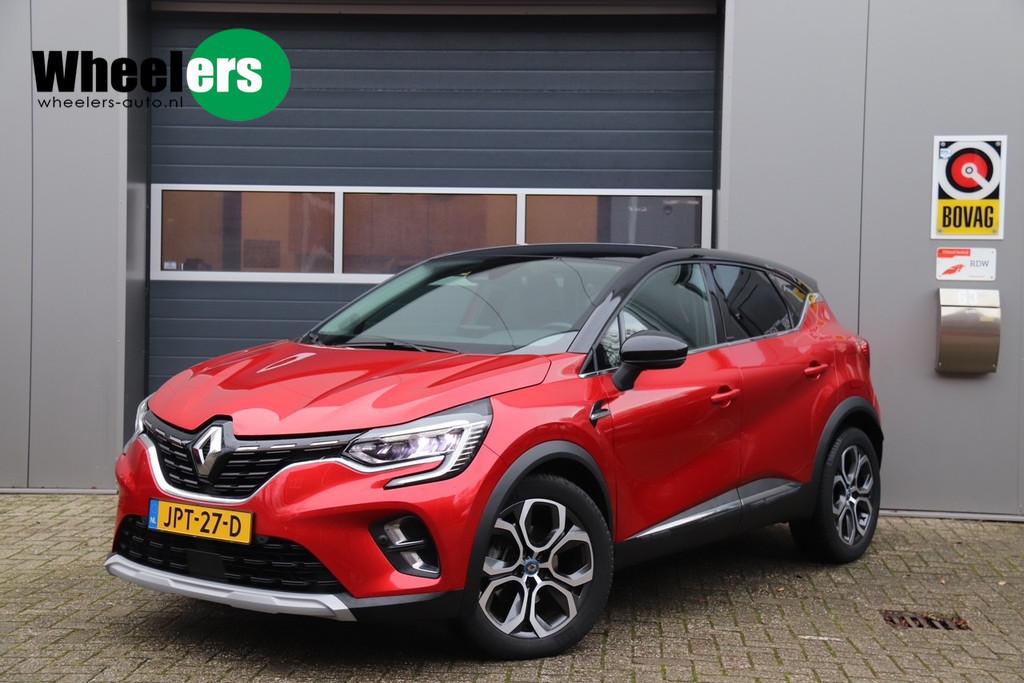 Renault Captur 1.6 E-Tech Plug-in Hybrid 160 Intens, Camera,, 77 km/l, Gebruikt, 4 cilinders, Leder en Stof