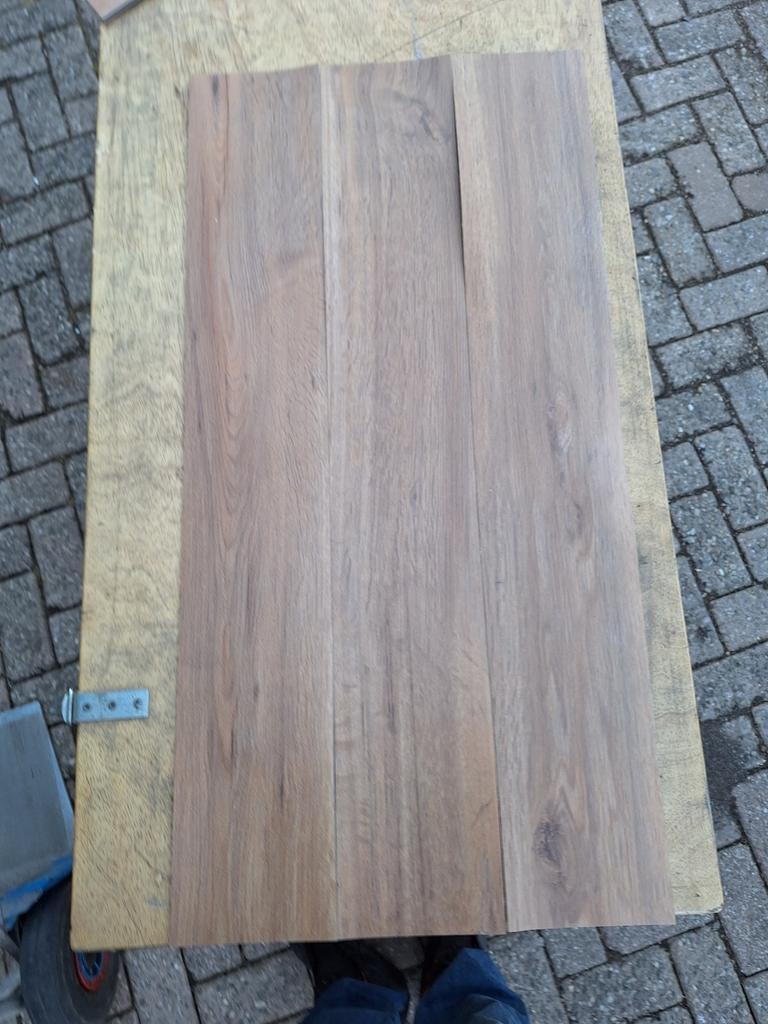 10 m2 vinyl vloertegels maat per tegel 15x91cm, 30 cm of meer, Steen of Klei, 50 tot 150 cm, Nieuw