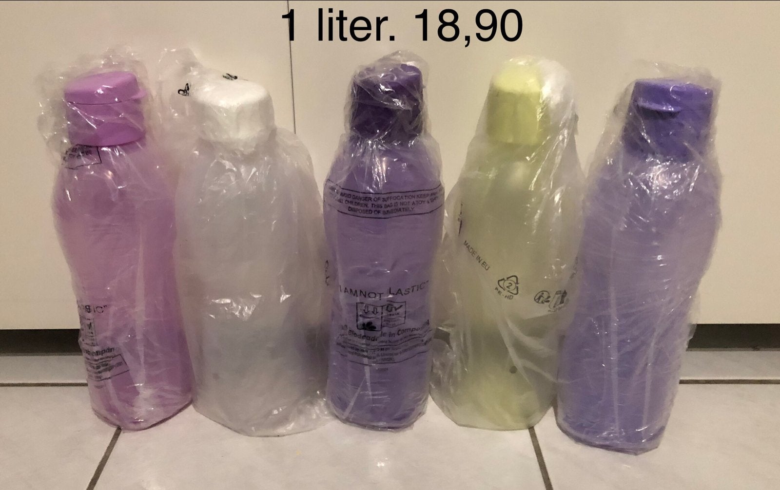 Tupperware 1 liter fles grote voorraad per stuk, Ophalen of Verzenden