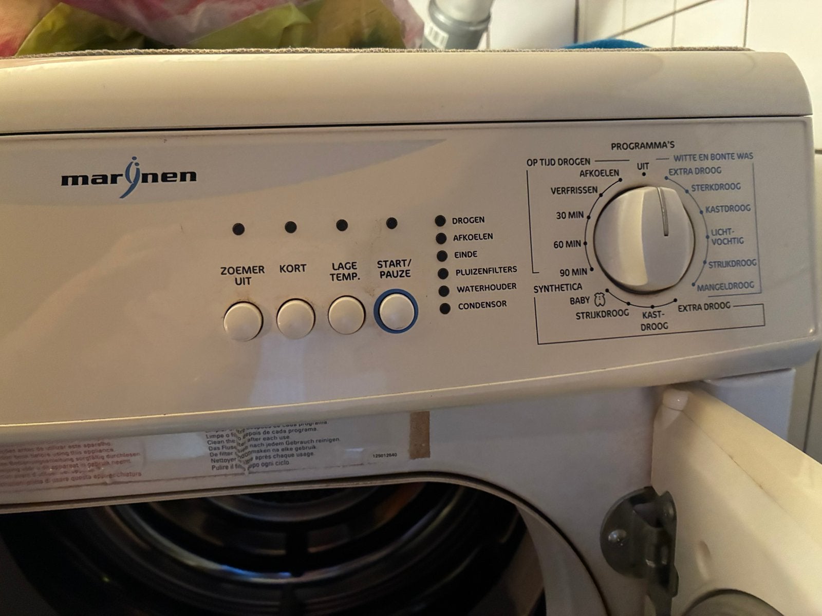 Marijnen CMK 945E condensdroger, Witgoed en Apparatuur, Wasdrogers, Ophalen, 6 tot 8 kg, Gebruikt, Voorlader