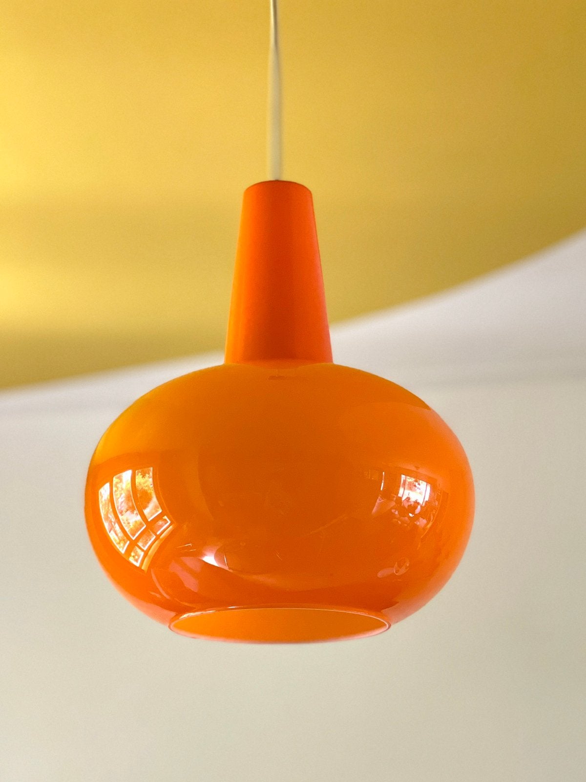 Massimo vignelli vintage hanglamp, Huis en Inrichting, Lampen | Hanglampen, Ophalen of Verzenden, Zo goed als nieuw, Glas