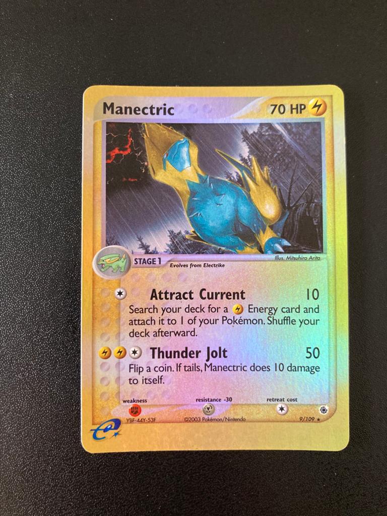 Pokemon kaart Manectric Reverse Holo, Ophalen of Verzenden, Zo goed als nieuw