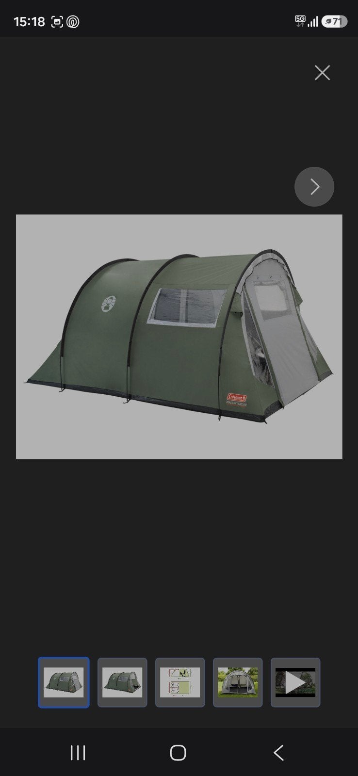 Coleman Tent coastline  4 deluxe, Ophalen, Gebruikt, Tot en met 4