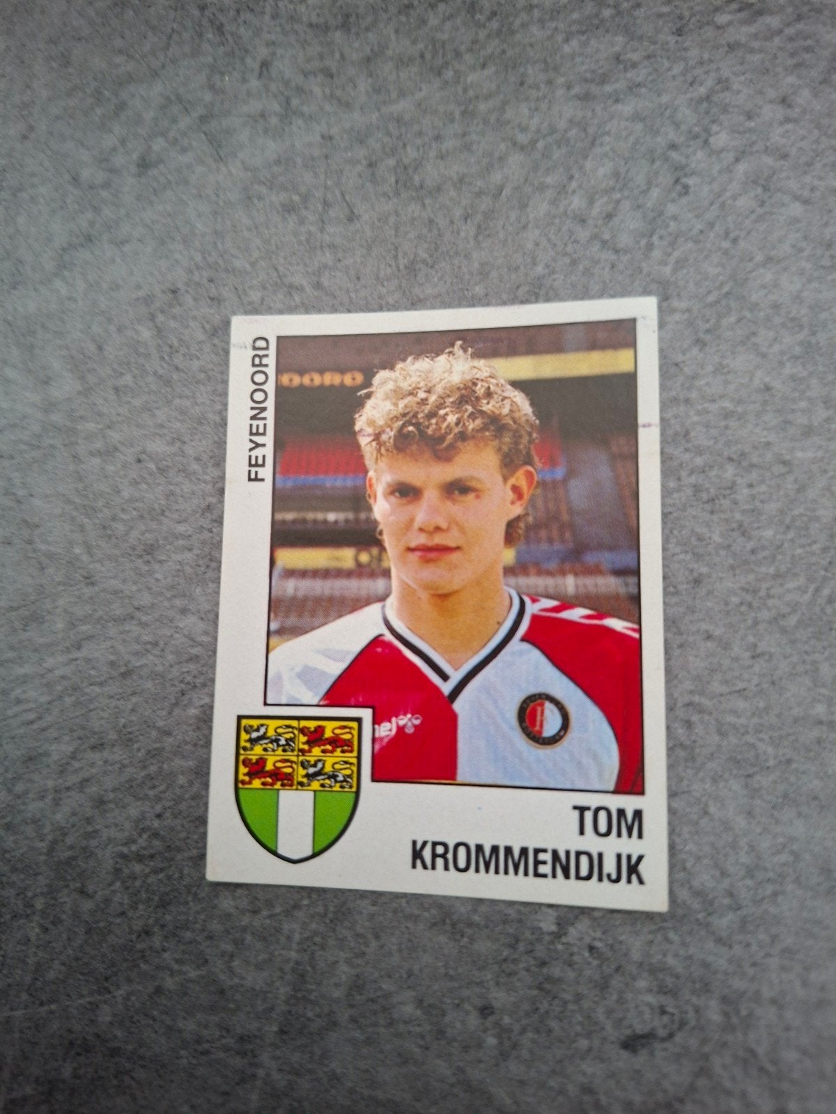 Panini sticker Voetbal 89. Tom Krommendijk Feyenoord., Ophalen of Verzenden, Zo goed als nieuw, Sticker