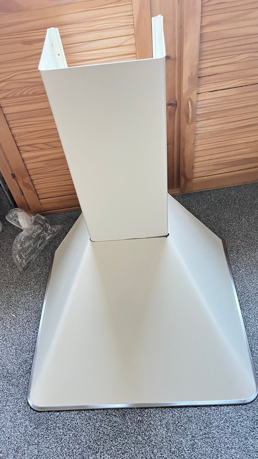 Witte Afzuigkap (motor en recirculatie), Gebruikt, Wandschouwkap, Ophalen of Verzenden, 400 tot 600 m³ per uur
