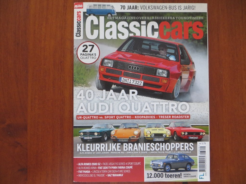 Classic Cars 38: 70 jaar Volkswagen Bus, 40 jr Audi Quattro, Ophalen of Verzenden, Nieuw, Audi