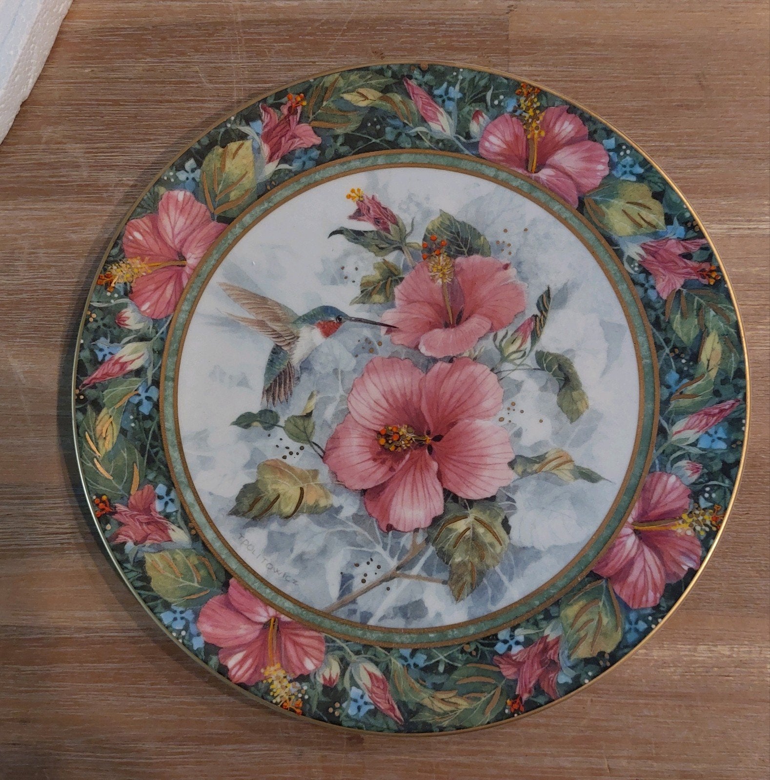 Decoratief verzamelbord "the imperial hummingbird", Antiek en Kunst, Ophalen of Verzenden