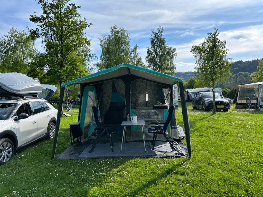 Vouwwagen Trigano Odysee, Ophalen, Trigano, Lichtgrijs, Aanwezig