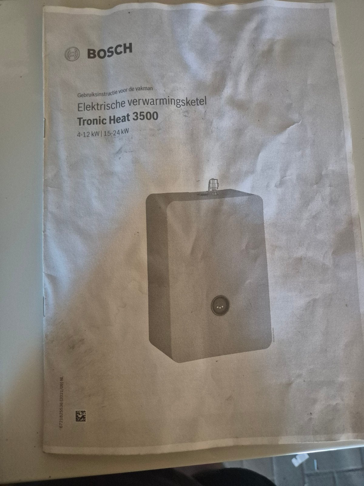 Bosch Tronic Heat 3500 Elektrische Verwarmingsketel, Ophalen, Gebruikt, 800 watt of meer, Cv-ketel of Combi-ketel