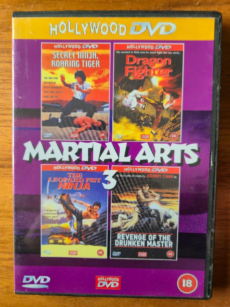 4 martial arts films\, Vanaf 16 jaar, Ophalen of Verzenden, Zo goed als nieuw, Martial Arts