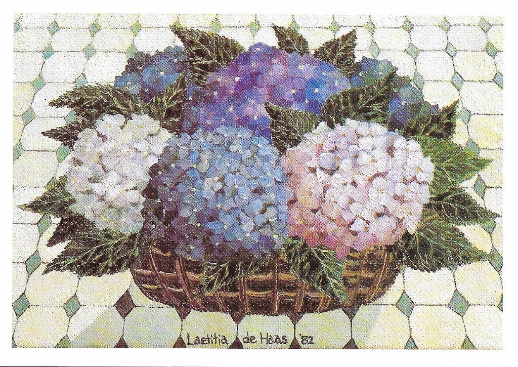 Ansichtkaart  	Hortensia	Flora	Laetitia de Haas - Amsterdam, Verzenden, 1980 tot heden, Ongelopen, Natuur