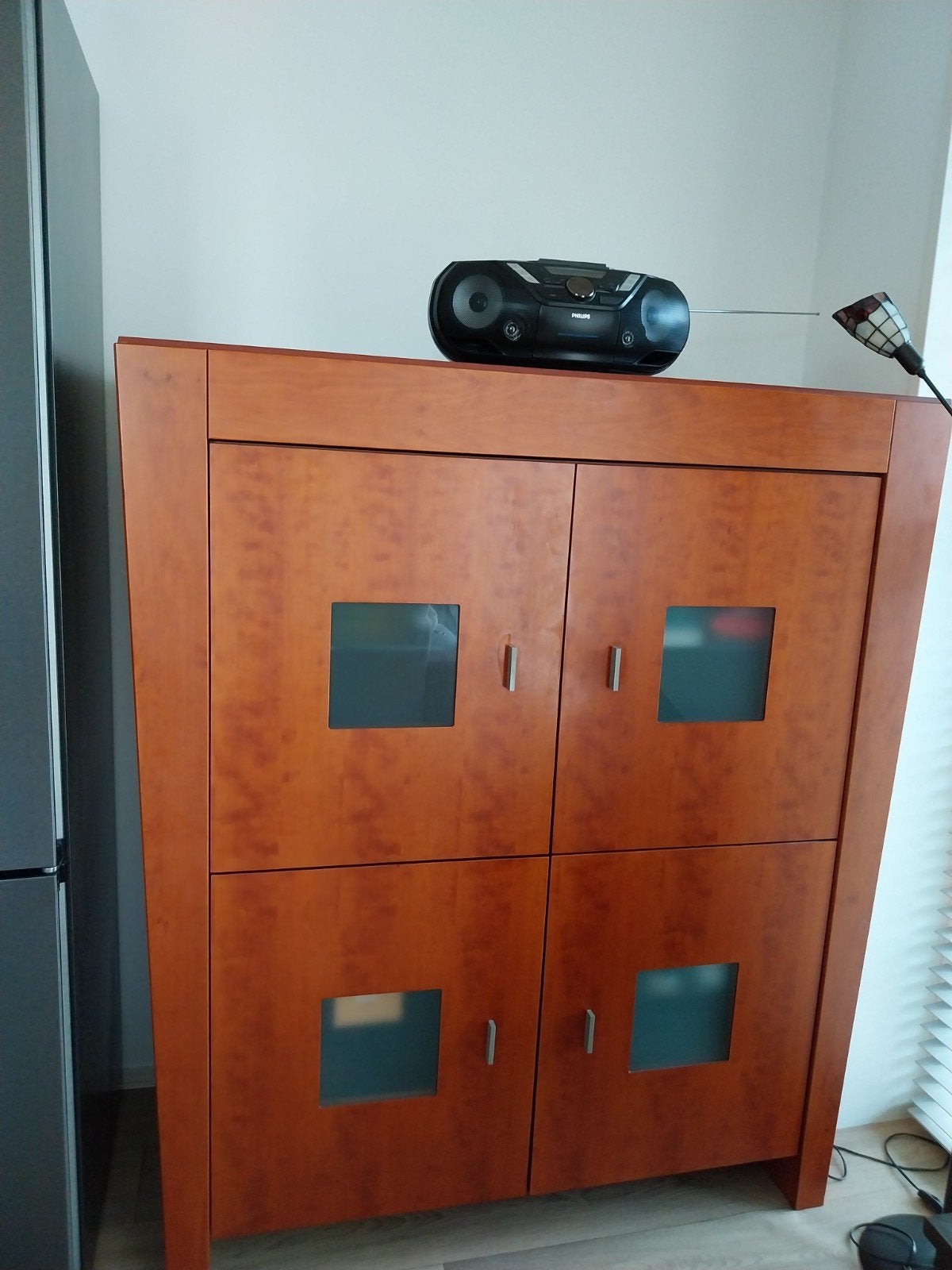 Kast Kersenhout H 154 X D 60 X B 133 Excl radio en inhoud, Huis en Inrichting, Ophalen, 25 tot 50 cm, Kersenhout
