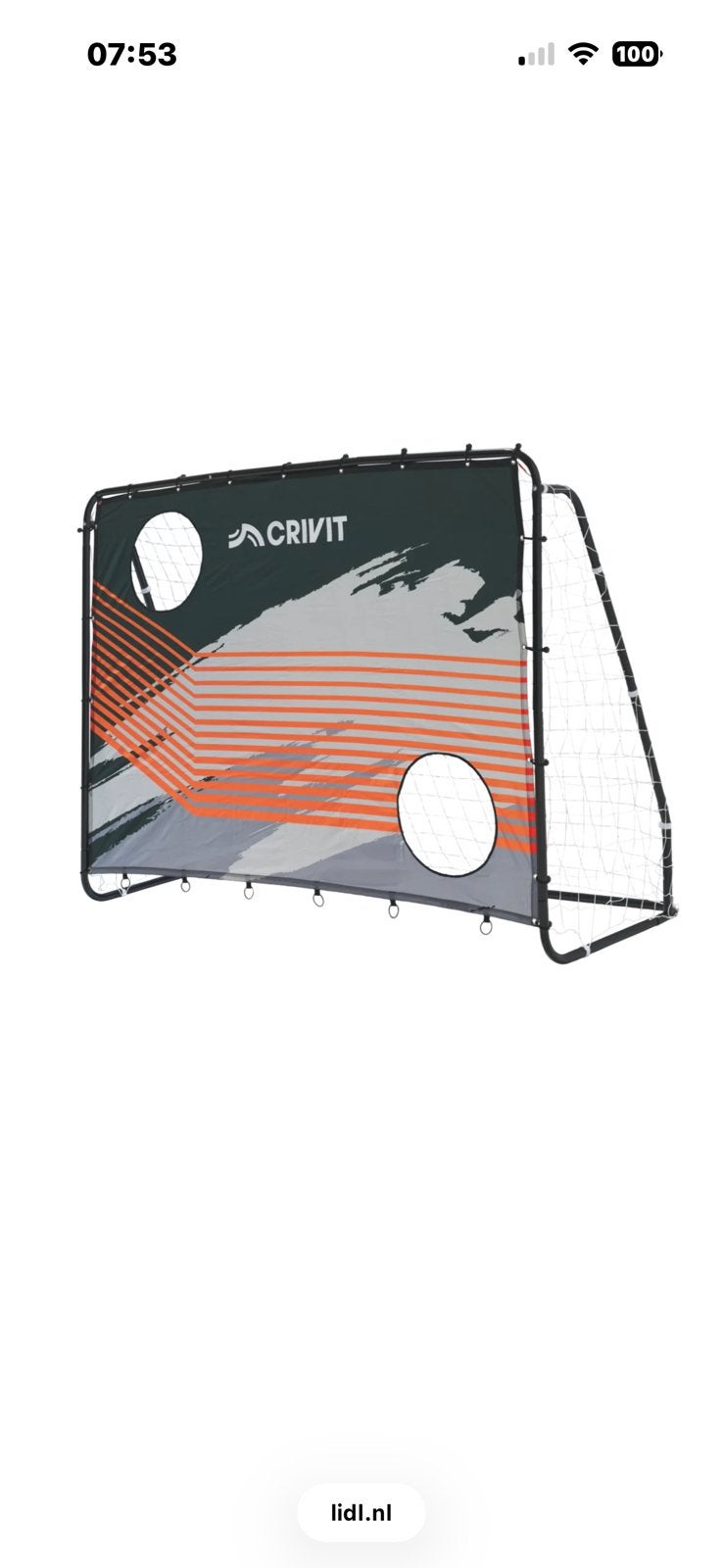 Crivit voetbaldoel, Sport en Fitness, Voetbal, Maat XL, Ophalen, Nieuw, Overige typen