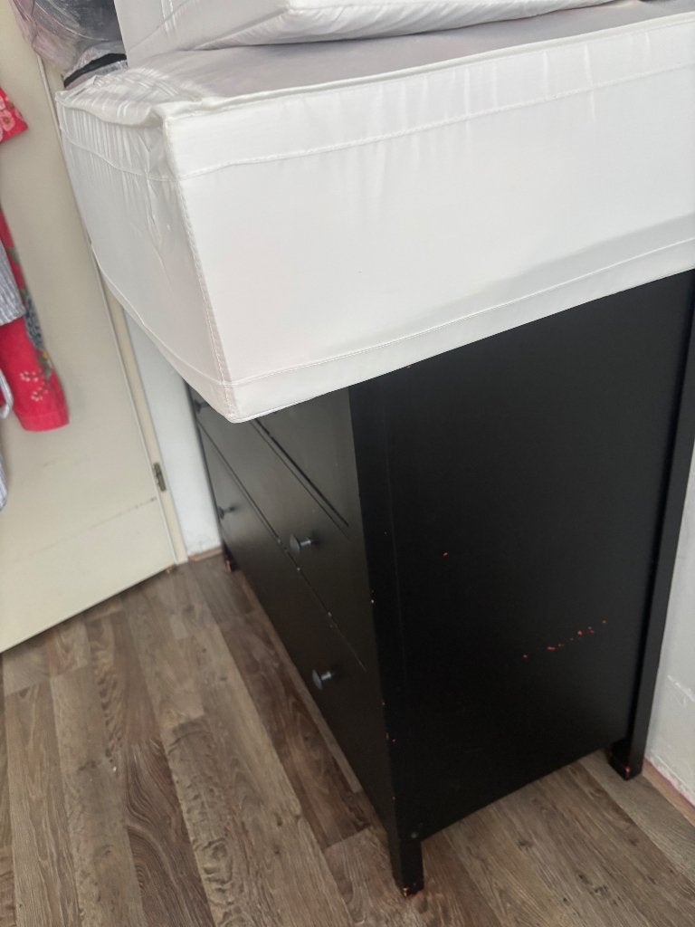 Zwarte dressoir, Huis en Inrichting, Ophalen, Gebruikt, 50 tot 100 cm, Met lade(s)