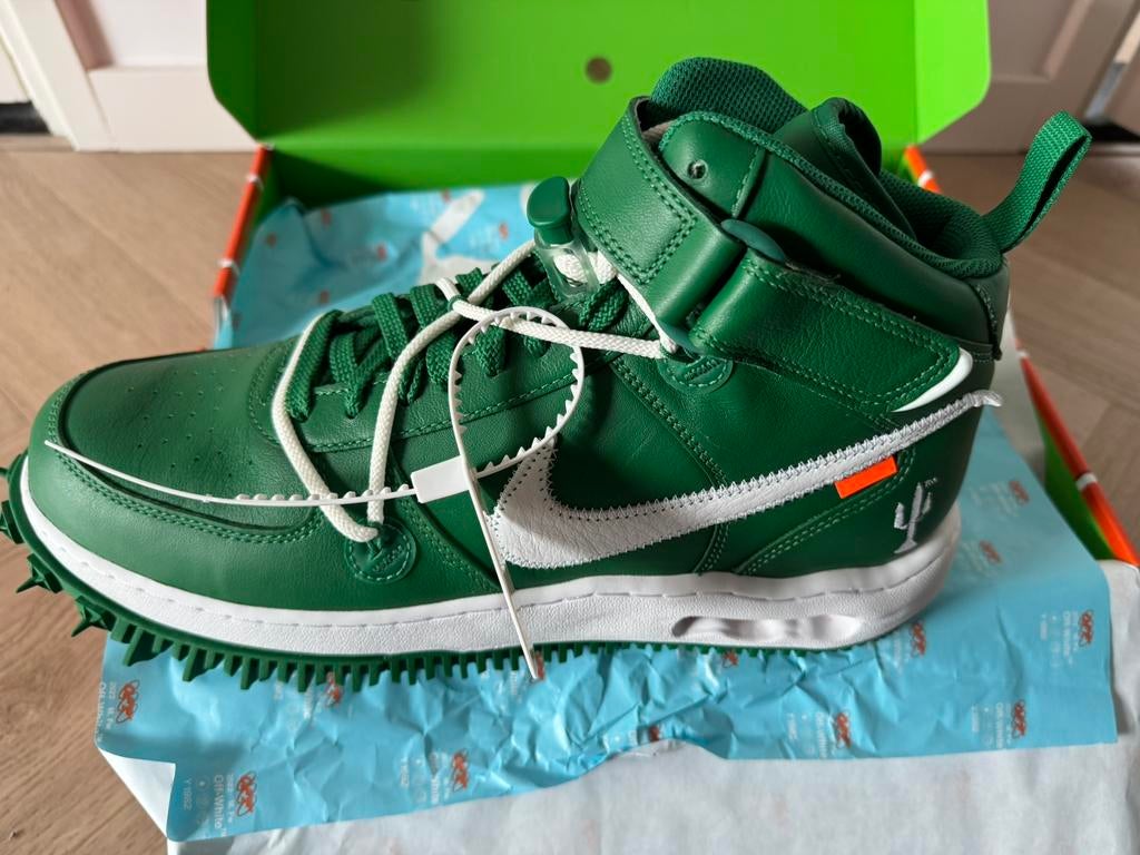 Nike Off-White Air Force 1 Mid SP Leer - Origineel - 47,5, Ophalen of Verzenden, Nieuw, Schoenen