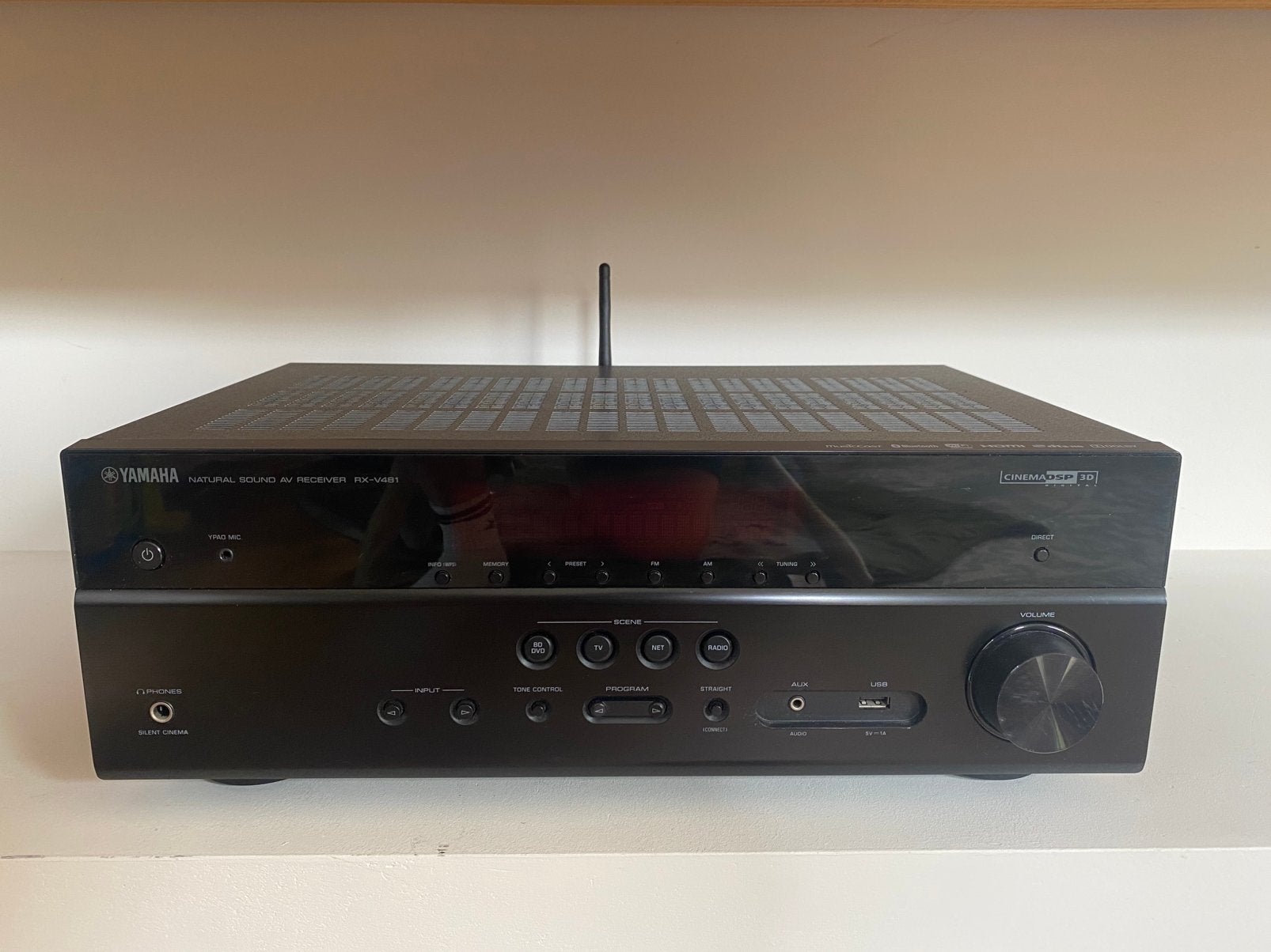 Yamaha RX-V481 MusicCast 5.1 receiver 4K UltraHD - ZGAN, Yamaha, Ophalen of Verzenden, Zo goed als nieuw, 120 watt of meer