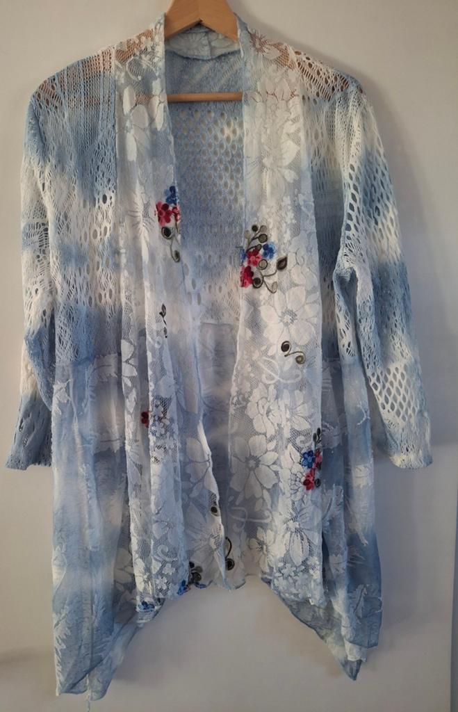 Kanten zomer Ibiza boho vestje maat M zie maten, Ophalen of Verzenden, Zo goed als nieuw, Maat 38/40 (M), Blauw