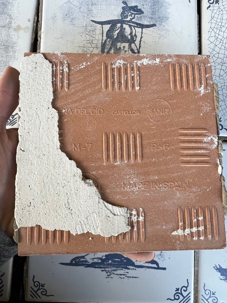Delfstblauwe tegeltjes 15x15cm uit woning van 1948, Ophalen, Gebruikt, Minder dan 20 cm, Minder dan 20 cm