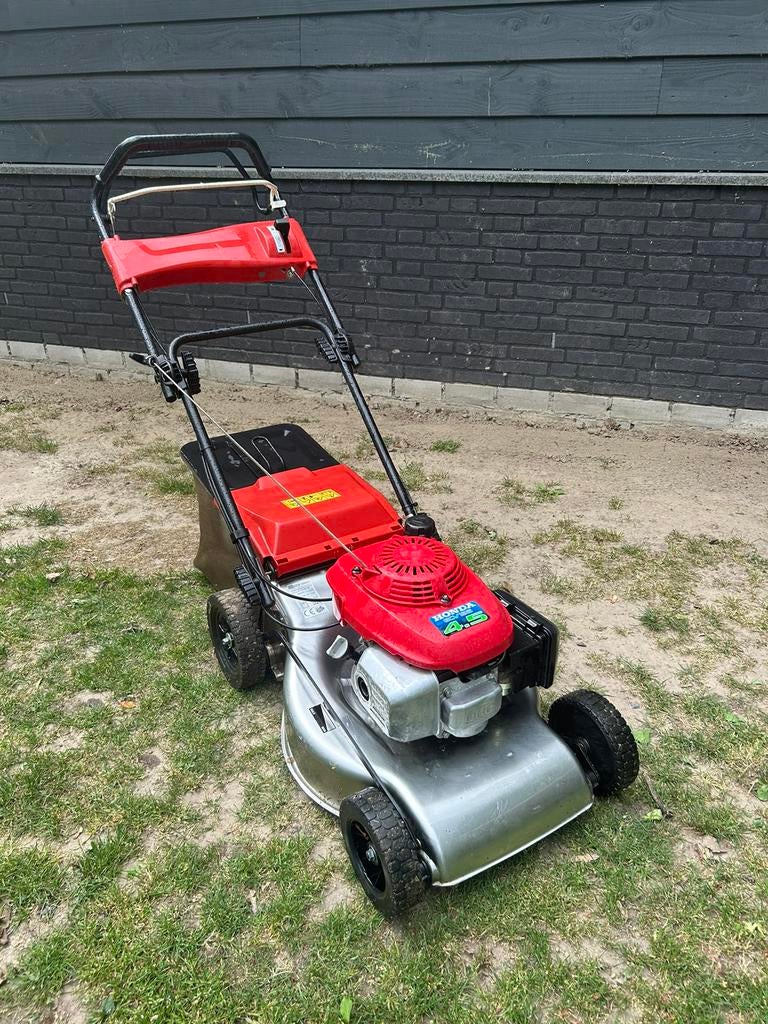 Roestvrijstalen grasmaaier met Honda 5.5 PK motor, Ophalen, Cirkelmaaier, Gebruikt, Versnellingen
