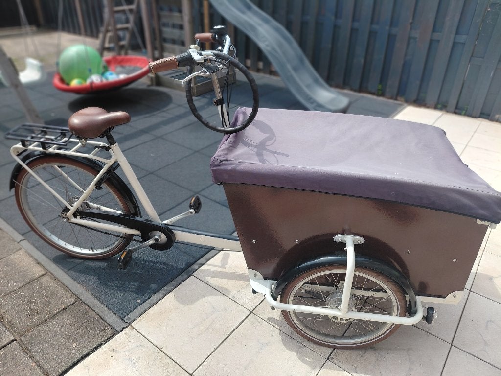 Babboe bakfiets in zeer goede staat, 4 kinderen of meer, Gebruikt, Huif, Ophalen