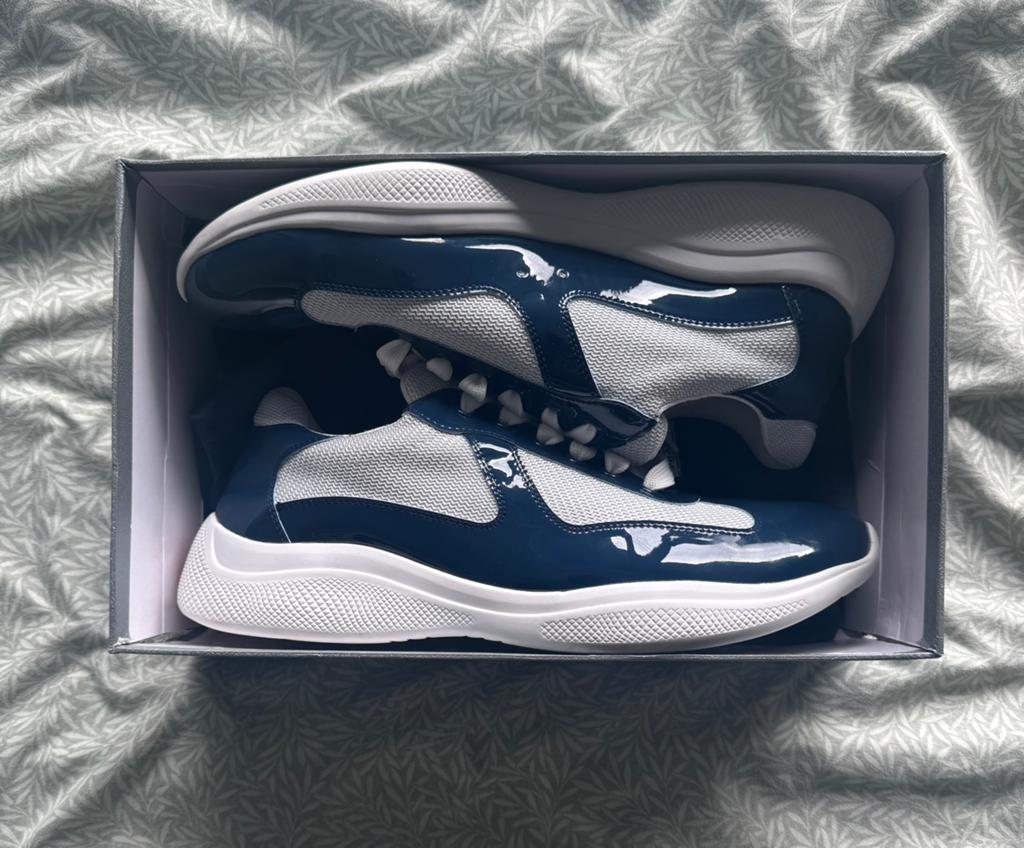 Prada America’s Cup Donkerblauw Maat 45, Kleding | Dames, Ophalen of Verzenden, Nieuw, Blauw, Sneakers of Gympen