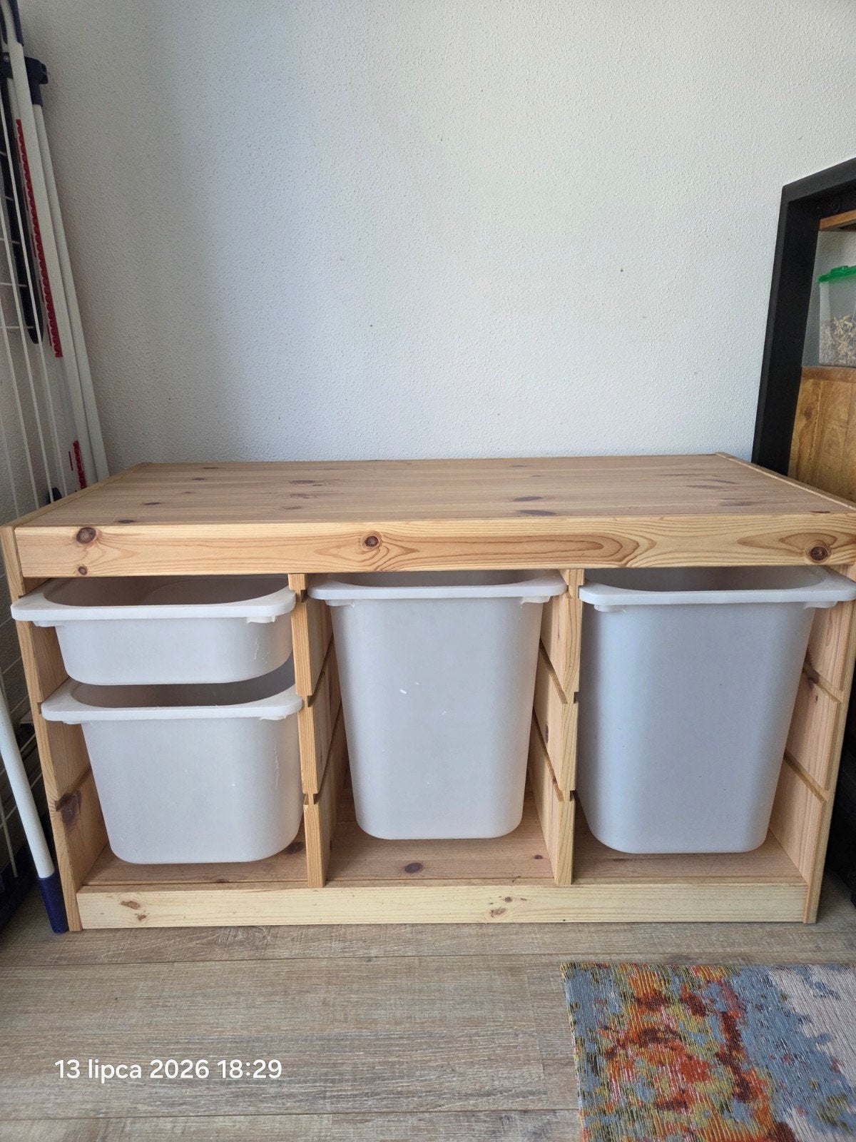 IKEA TROFAST zo goed als nieuw, met bakken - hout, Ophalen, Zo goed als nieuw, Kast