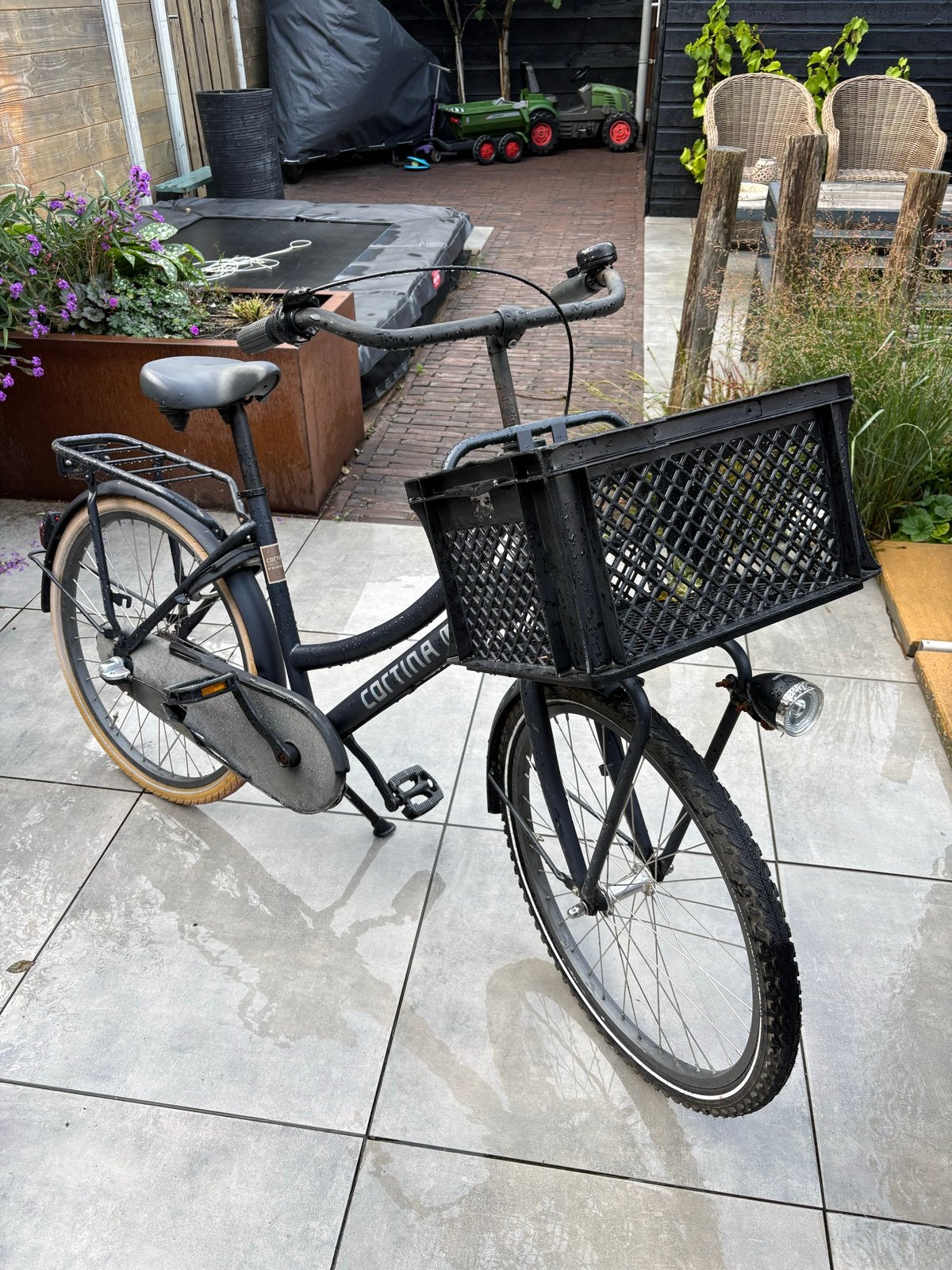 Cortina U4 Transportfiets 24 inch Meiden - Denim, Ophalen, Terugtraprem, Versnellingen, Gebruikt