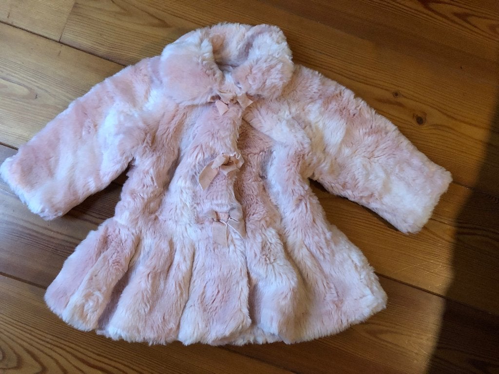 Roze faux fur bontjas Fabulous Furs 3 jaar / 98, Meisje, Zo goed als nieuw, Jas, Fabulous Furs