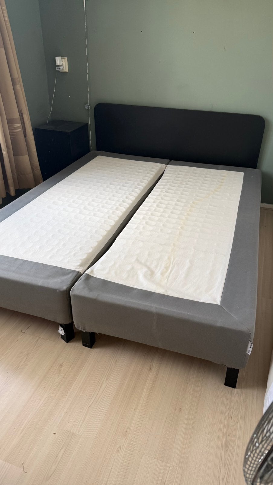 Badframe met hoofdbord, Ophalen, Gebruikt, Tweepersoons, 200 cm