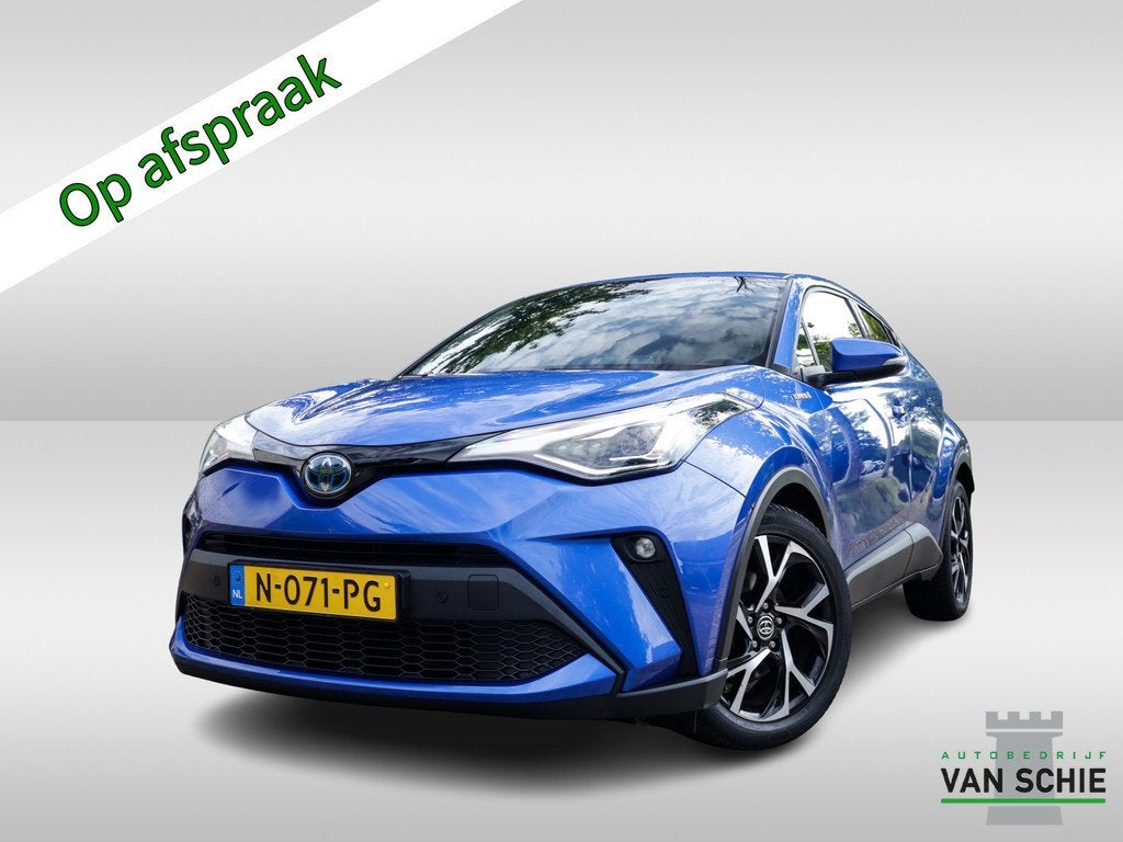 Toyota C-HR 1.8 Hybrid Business Plus 1e-Eig. & Dealer-Onderh, Auto's, Toyota, 12 maanden, Stof, 4 cilinders, Blauw