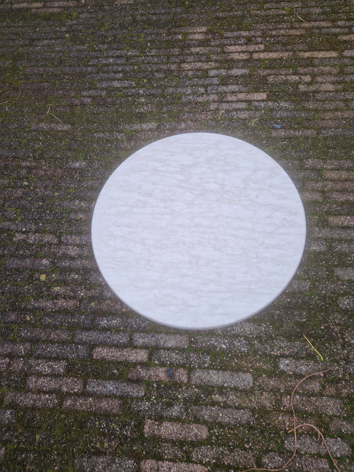 Rond Werzalit Tafelblad  80cm - Gebruikt, Ophalen, Overige materialen, Gebruikt, 50 tot 100 cm