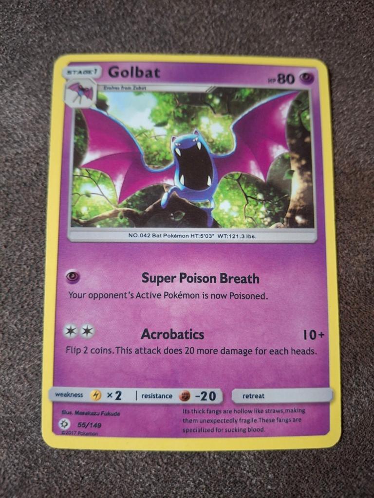 Pokémon Kaart Golbat 55/149 - Losse Kaart, Ophalen of Verzenden, Zo goed als nieuw, Losse kaart
