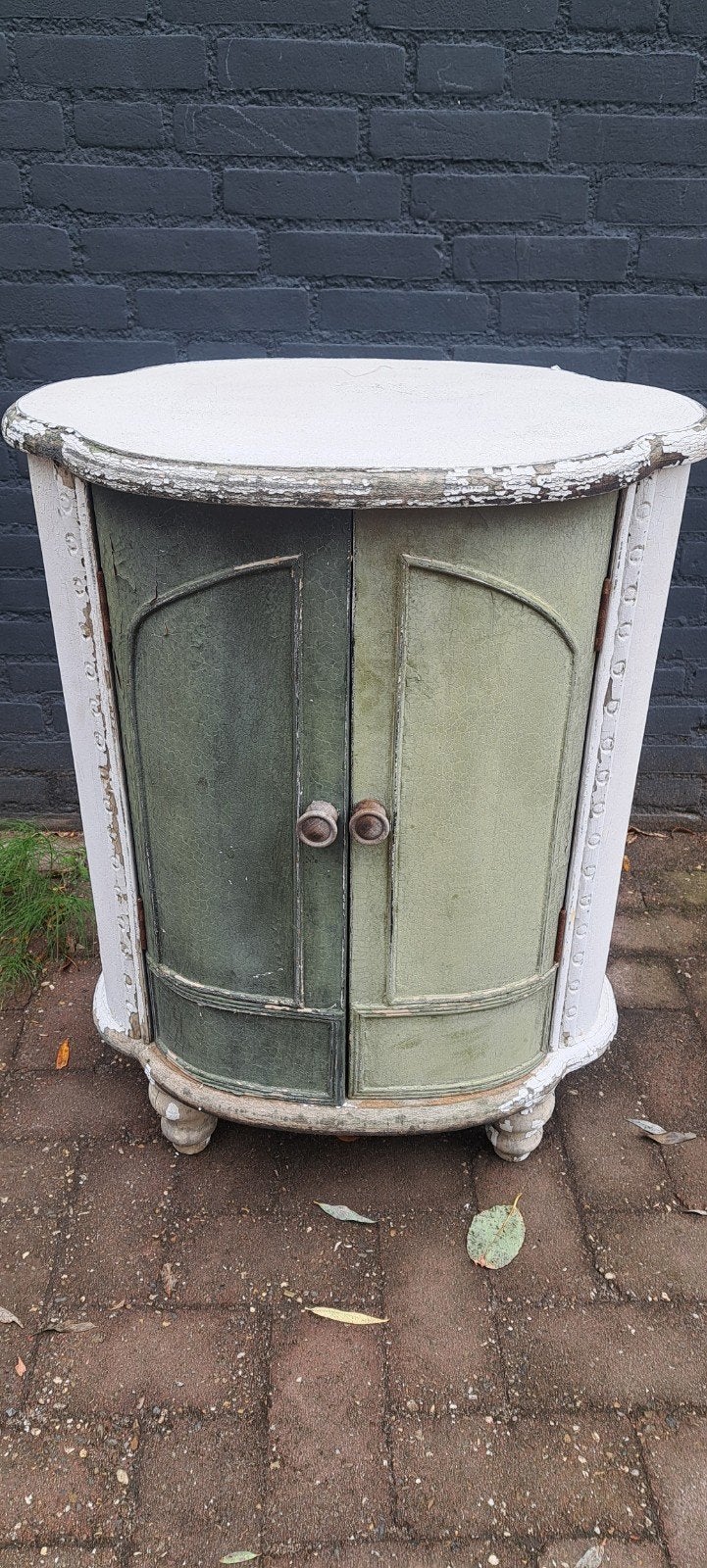 Brocante kastje in originele verweerde kleuren, Ophalen of Verzenden